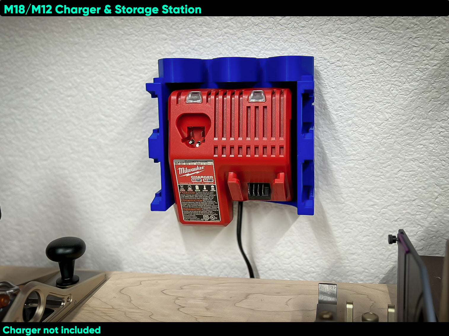 M18 M12 Charge And Storage Station - Merrick Woodworks