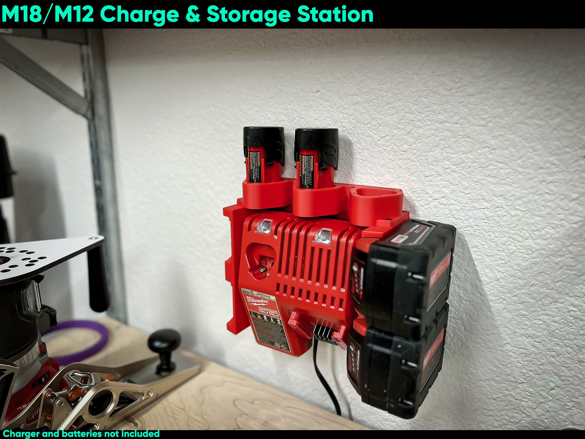 M18 M12 Charge And Storage Station - Merrick Woodworks