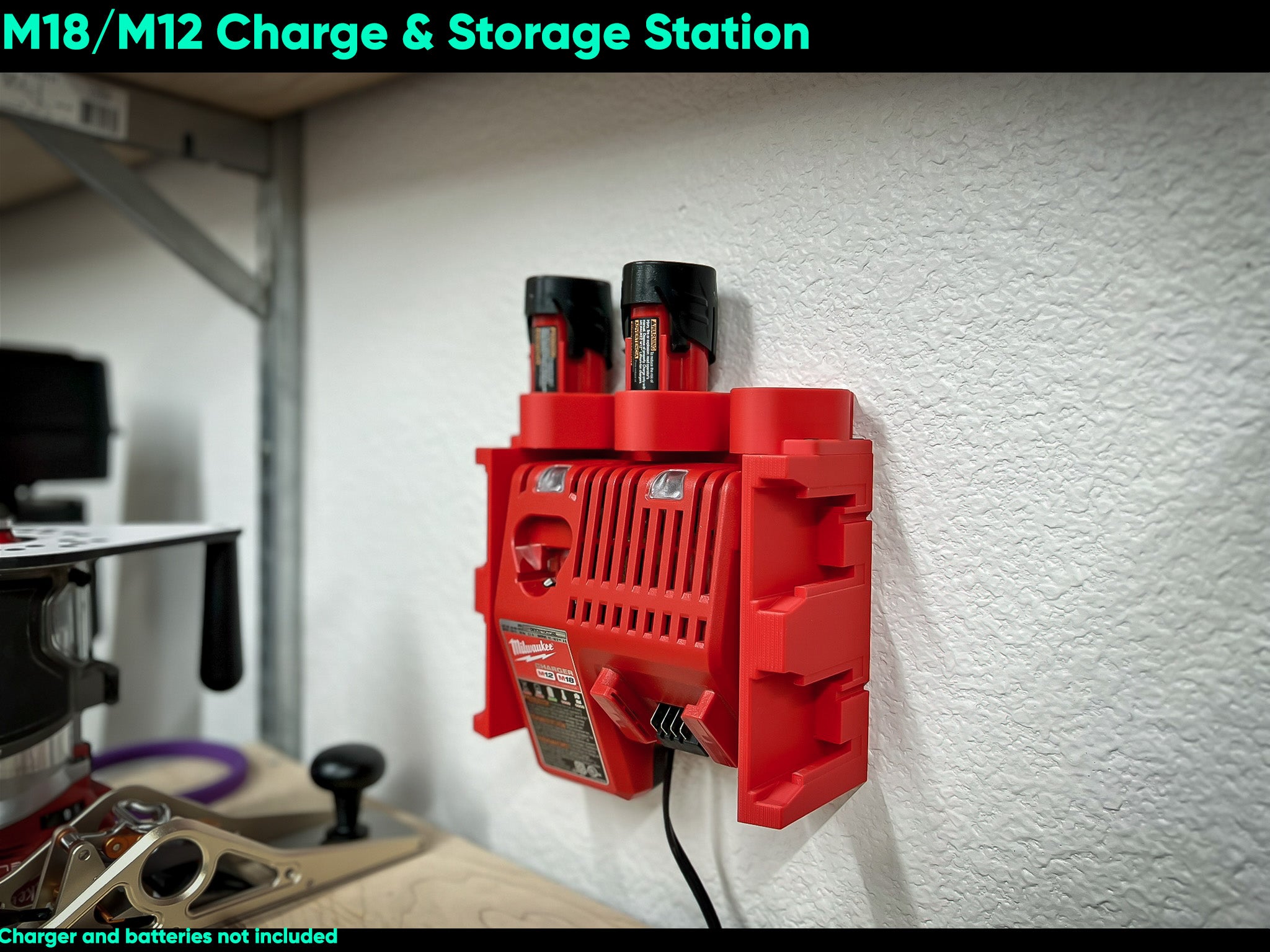 M18 M12 Charge And Storage Station - Merrick Woodworks