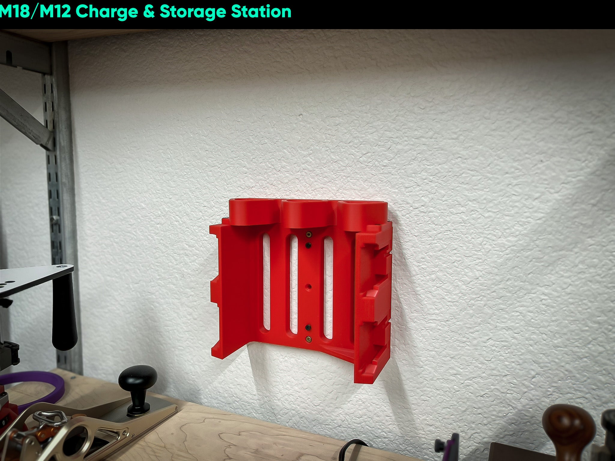 M18 M12 Charge And Storage Station - Merrick Woodworks